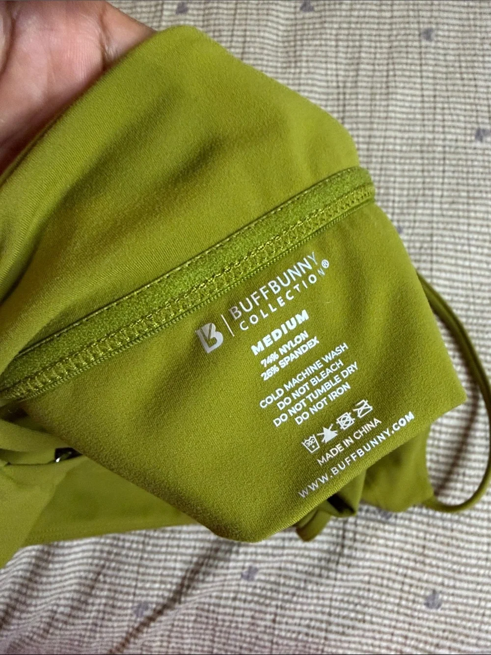 BuffBunny Olive High Neck Bralette - Green